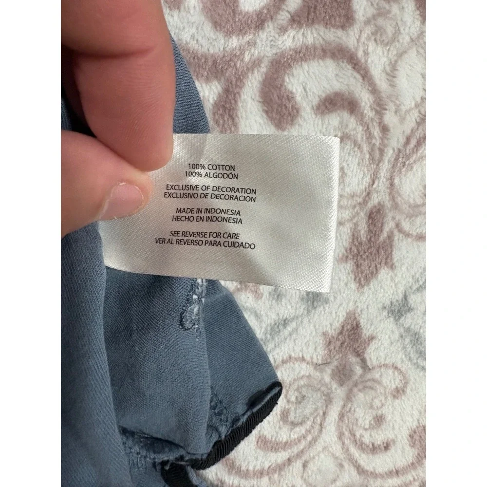 Banana Republic Mens Blue Gray Short Sleeve Cotton Polo Shirt Large